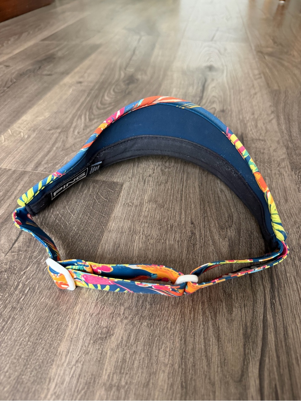 PING Tropical Floral Visor – Navy with Bright Multicolor Print - Picture 2 of 4
